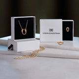 Levade -Moissanite Horseshoe Equestrian Necklace in Silver