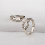 Levade -Moissanite Horseshoe Equestrian Necklace in Silver
