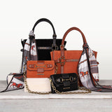 Paddock -  Halter Tote Luxury Leather Handbag in Black on Black