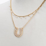 Prism - Pearl Pave Horseshoe Earring